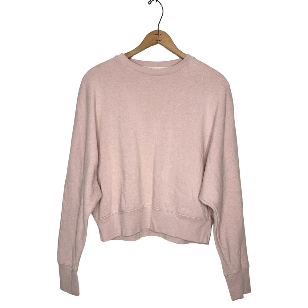J. Crew | Pink Vintage Fleece Dolman Sleeve Sweatshirt Size Small